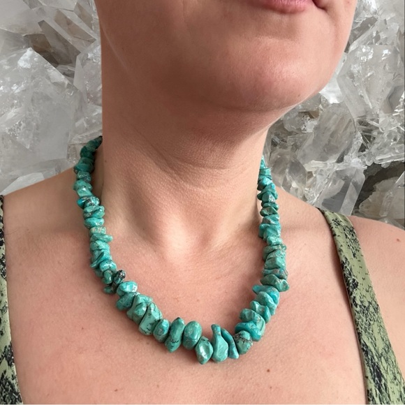 Handmade Jewelry - Vintage Turquoise Necklace (19")